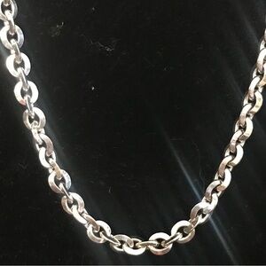 Heavy High End Sterling Silver Round Link Necklace Man or Woman